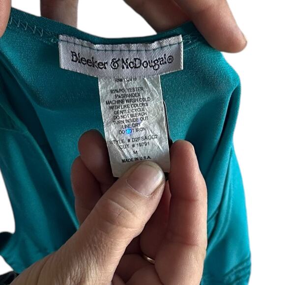 Womens Top Size Medium Blue Tank Embellish Artsy Boho Professional Office Siren - Picture 8 of 9